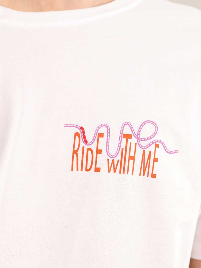 Roller Coaster Mens Tee, Organic Cotton, in White from blondegonerogue