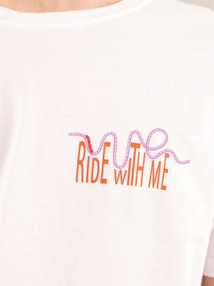 Roller Coaster Mens Tee, Organic Cotton, in White from blondegonerogue