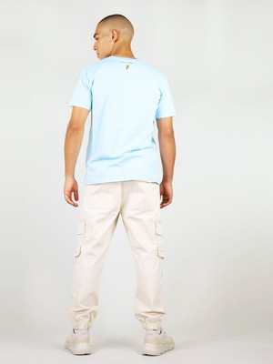 Gone Rogue Flash Men’s Tee, Organic Cotton, in Light Blue from blondegonerogue