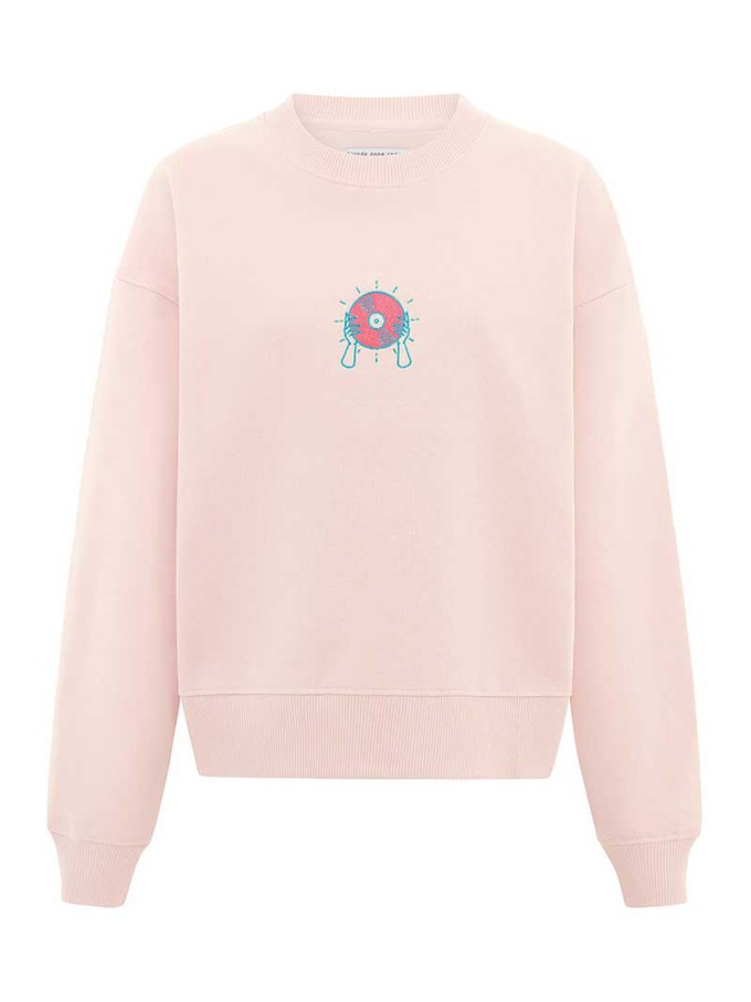 Disco Cult Embroidered Sweatshirt, Organic Cotton, in Pink from blondegonerogue