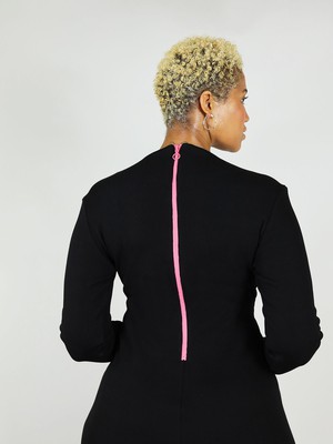 Wicked Zipper Midi Dress, BCI Cotton, in Black from blondegonerogue