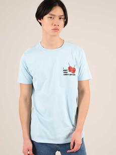 Candy Apples Mens Tee, Organic Cotton, in Light Blue via blondegonerogue