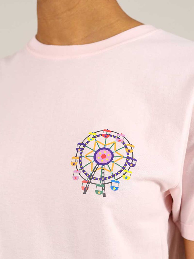 Ferris Wheel Tee, Organic Cotton, in Pink from blondegonerogue