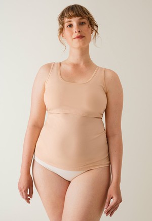 Essential nursing tank top - Beige/Apricot from Boob Design