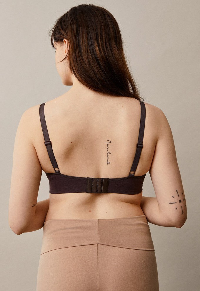 Organic cotton nursing bra - Brown from Boob Design