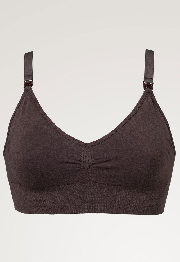 Organic cotton nursing bra - Brown from Boob Design