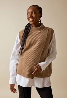 Wool vest with nursing access via Boob Design