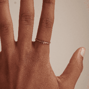 THE EMMA RING BLUE - solid gold from Bound Studios