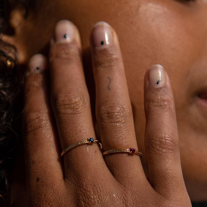 THE EMMA RING RED - solid gold from Bound Studios