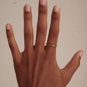 THE EMMA RING GREEN - Solid 14k yellow gold from Bound Studios