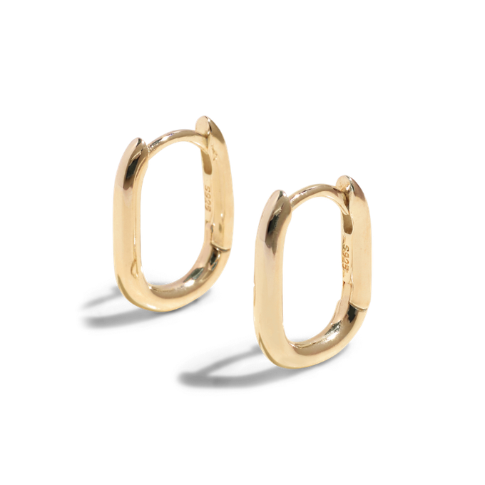 THE HARLEY MOLLY HOOP SMALL - Solid 14k yellow gold from Bound Studios