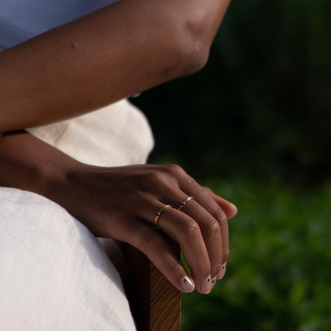 THE EMMA RING GREEN - solid gold from Bound Studios