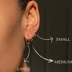 THE BASE HOOP SMALL - solid gold from Bound Studios