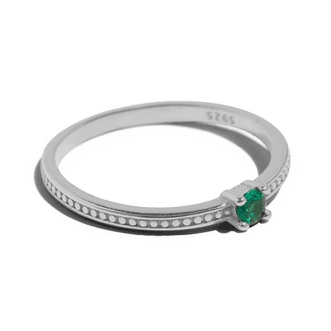 THE EMMA RING GREEN - solid gold from Bound Studios