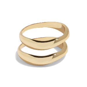 THE DOUBLE TROUBLE RING SET - Solid gold from Bound Studios