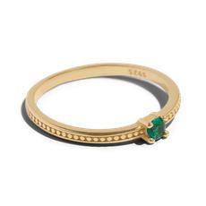 THE EMMA RING GREEN - Solid 14k yellow gold via Bound Studios