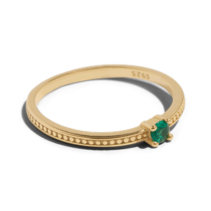 THE EMMA RING GREEN - Solid 14k yellow gold from Bound Studios