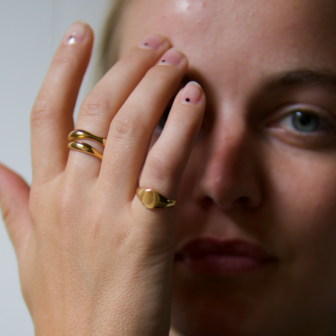 THE DOUBLE TROUBLE SET - Solid 14k yellow gold from Bound Studios