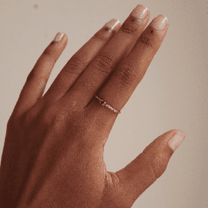 THE EMMA RING BLUE - solid gold from Bound Studios