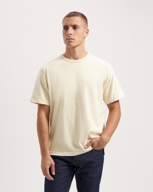 Liam signature t-shirt - Solid Oatmeal-Green from Brand Mission