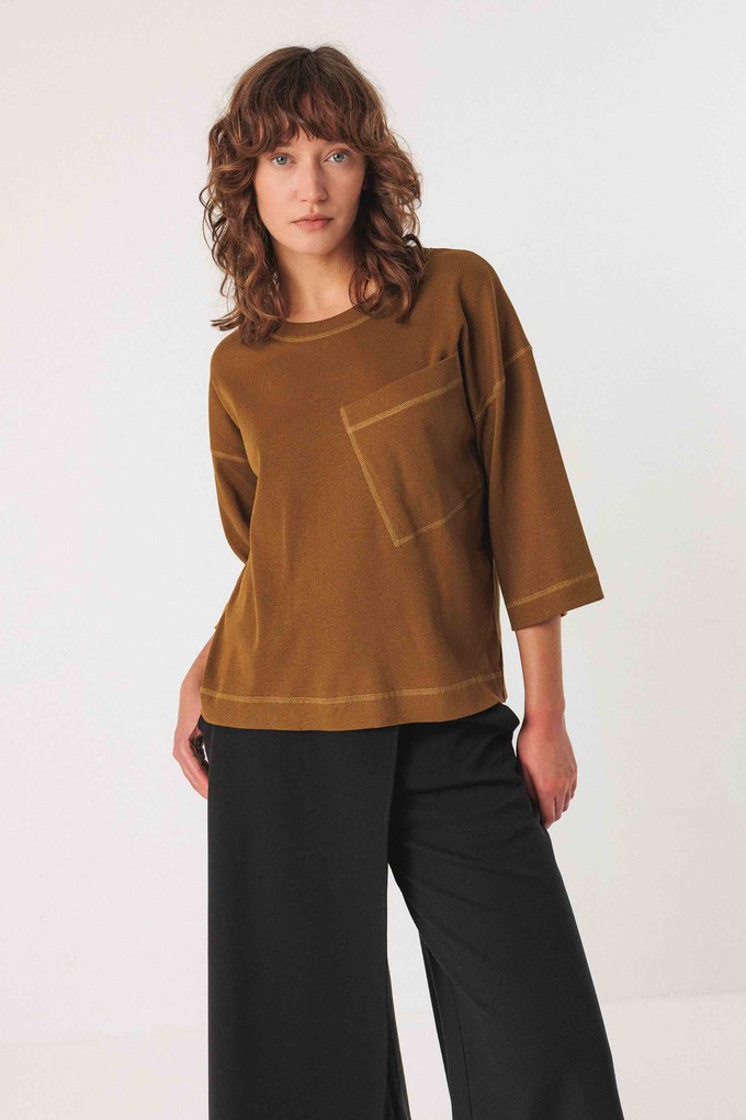 Hendaia top - olive green from Brand Mission