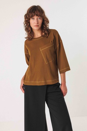Hendaia top - olive green from Brand Mission