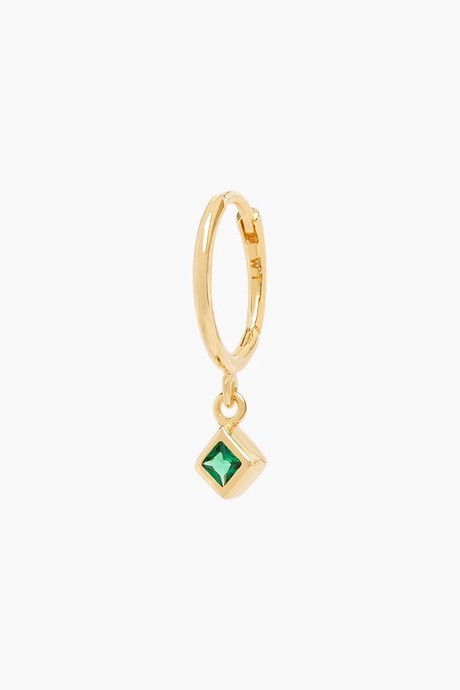 Peacock diamond hoop oorbellen - gold plated from Brand Mission
