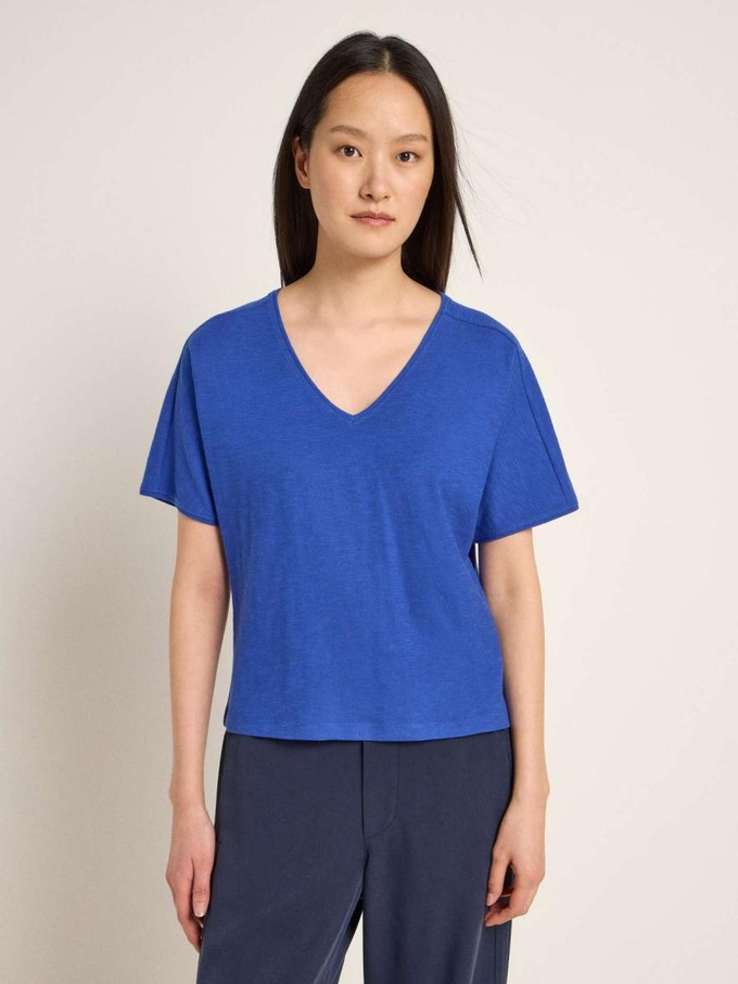 V-hals shirt - electric blue from Brand Mission