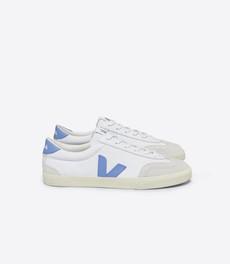 Volley canvas sneaker - white aqua via Brand Mission