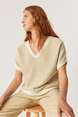 Kloe sweater - beige multicolour from Brand Mission