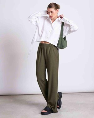 Smilla pants - dark olive from Brand Mission
