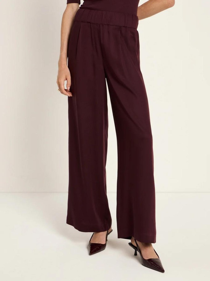 Pantalon tencel - bordeaux from Brand Mission