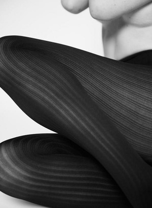 Panty Alma rib zwart - 70 den from Brand Mission