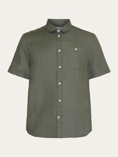 Linnen short sleeve  shirt - burned olive from Brand Mission
