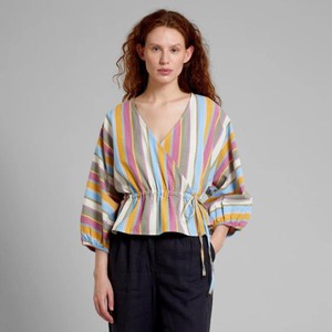 Wrap top - multicolor stripe from Brand Mission