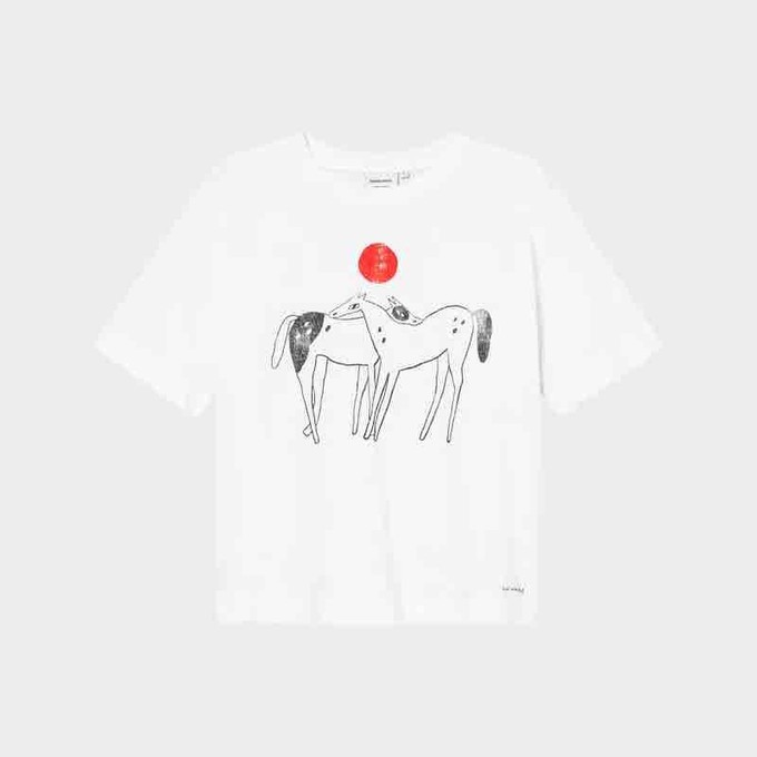 Vadstena t-shirt - you and me white from Brand Mission