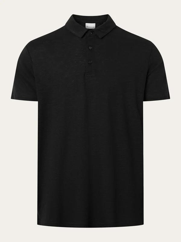 Linnen polo - black jet from Brand Mission