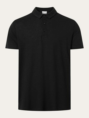 Linnen polo - black jet from Brand Mission
