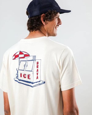 Ice Brava t-shirt - ecru from Brand Mission