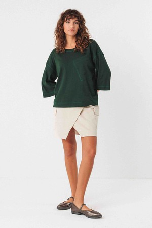 Hendaia top - dark green from Brand Mission