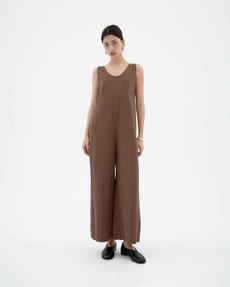 Janis jumpsuit - brown stripes via Brand Mission