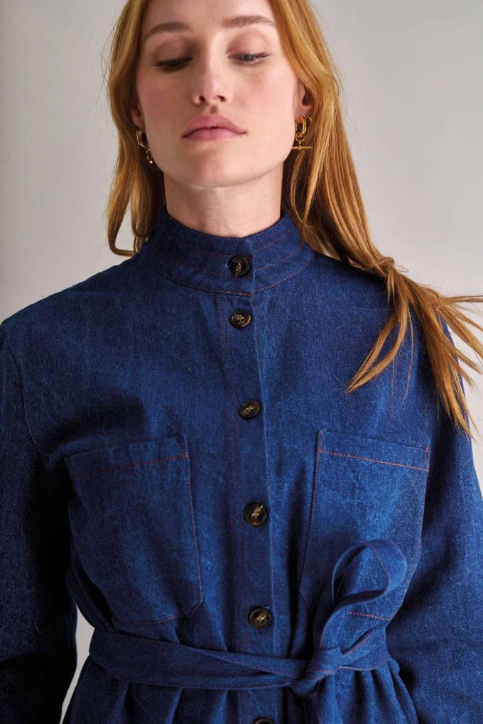 Ford denim blouse - dark denim from Brand Mission