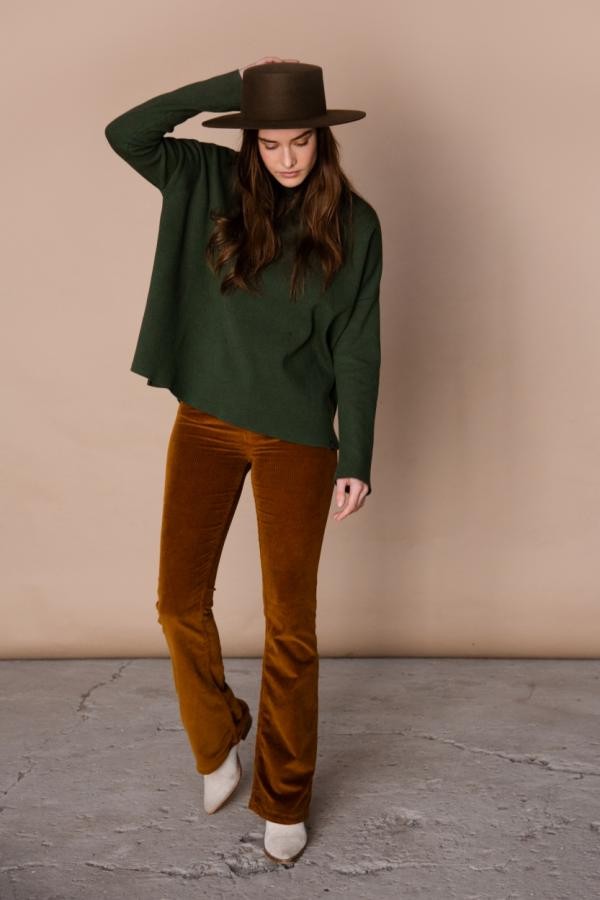 Lisette flare corduroy - golden brown from Brand Mission