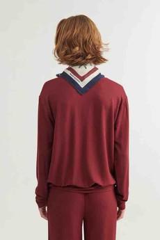 Sadie Blouse - bordeaux truffle via Brand Mission