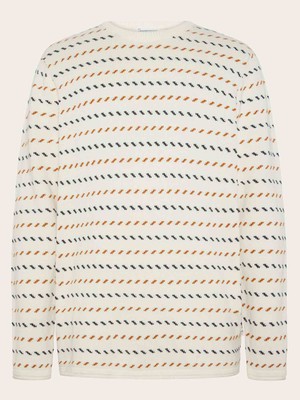 Jacquard knit sweater - egret from Brand Mission