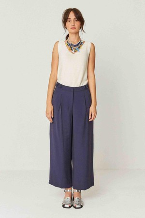 Ilia broek - navy violet from Brand Mission