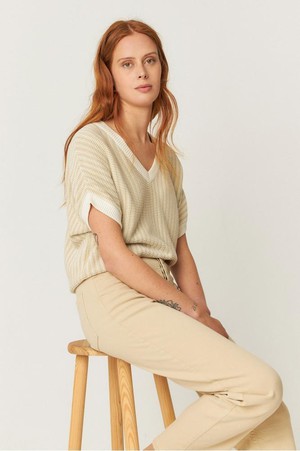 Kloe sweater - beige multicolour from Brand Mission