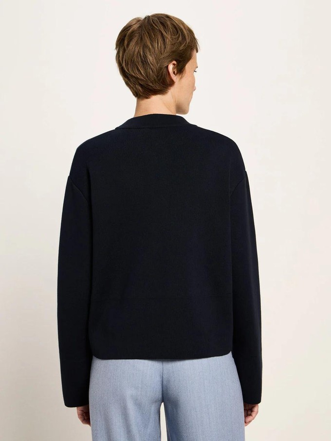 Gebreid kort vest - midnight from Brand Mission