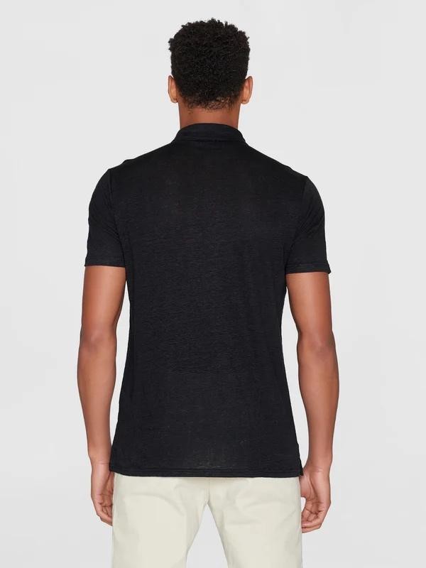 Linnen polo - black jet from Brand Mission
