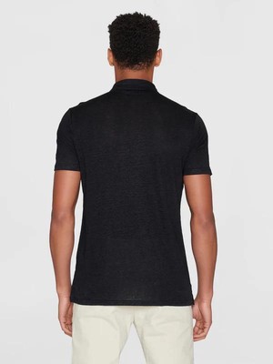 Linnen polo - black jet from Brand Mission